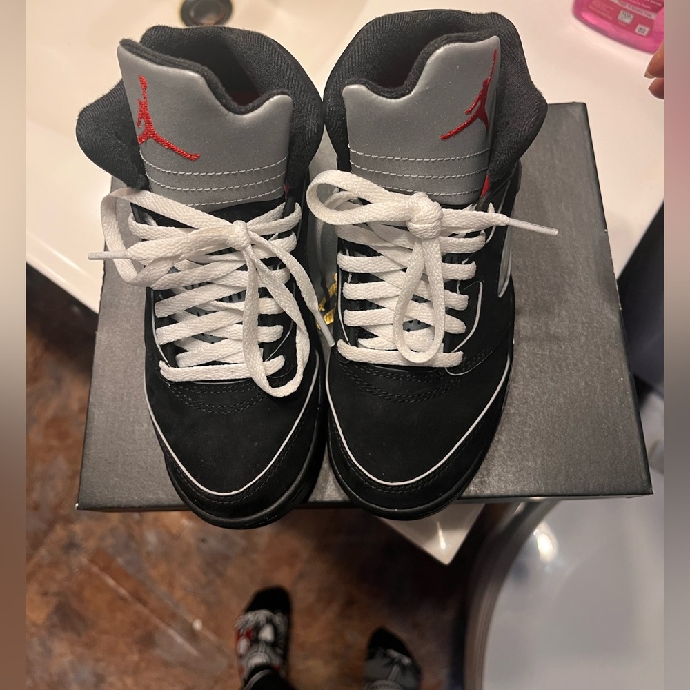 Kids Jordan 5s Retro OG SIZE 1 Little Kids - Picture 5 of 8